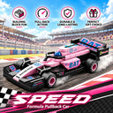 Dify F1 Racing Car Building Blocks Set, 71 PCS Pink Formula Race Car Model Kit, STEM Building Toy for Kids, Teens & Adults | 5 Year Structural Warranty