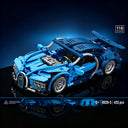 Dify Pull Back Car Building Blocks Set, 423 PCS Blue Supercar Model Kit, Sports Car Building Toy for Kids, Teens & Adults | 5 Year Structural Warranty