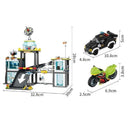 Dify SWAT Station Slider Building Block Set, 627+ PCS City Tactical Police Playset with Action Slider Feature, SWAT Vehicles & Accessories, STEM Construction, 5 Year Structural Warranty
