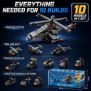 Dify 10-in-1 Helicopter Building Block Set, Transforming Aircraft Construction Kit, STEM Engineering Toy for Kids & Teens, 5-Year Structural Warranty