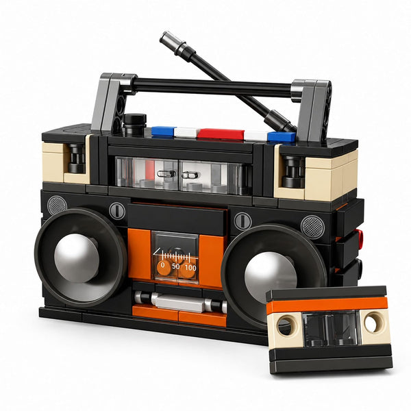 Dify Retro Radio Building Blocks Set, 168 PCS Vintage Boombox Model Kit | Creative Music-Themed STEM Construction Toy & Display Décor for Kids & Collectors | 5 Year Structural Warranty