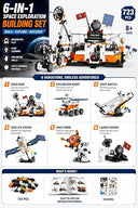 Dify 4-in-1 Space Station Building Block Set, 1078+ PCS Space Exploration Kit with Shuttle, Satellite & Modules, STEM Construction Toy Gift for Kids & Teens