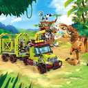 Dify ||Dinosaur Capture Building Set || 517 Pcs||T-Rex & Triceratops with Transport Truck, Watch Tower & Crane, Action | 5 Year Structural Warranty