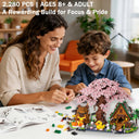 Dify Capybara Cherry Blossom Bonsai Tree House Building Set, 2280+ PCS Micro Mini Blocks, Cute Animal Sakura Cabin DIY Kit, Desk Décor Craft Toy for Ages 14+ | 5 Year Structural Warranty