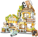 Dify Street View Coffee Shop Mini Building Blocks Set, 1077+ PCS Cute Animal Café Architecture Model Kit, Creative MOC Construction Toy for Girls Boys Kids Adults, Gift Idea Ages 6+