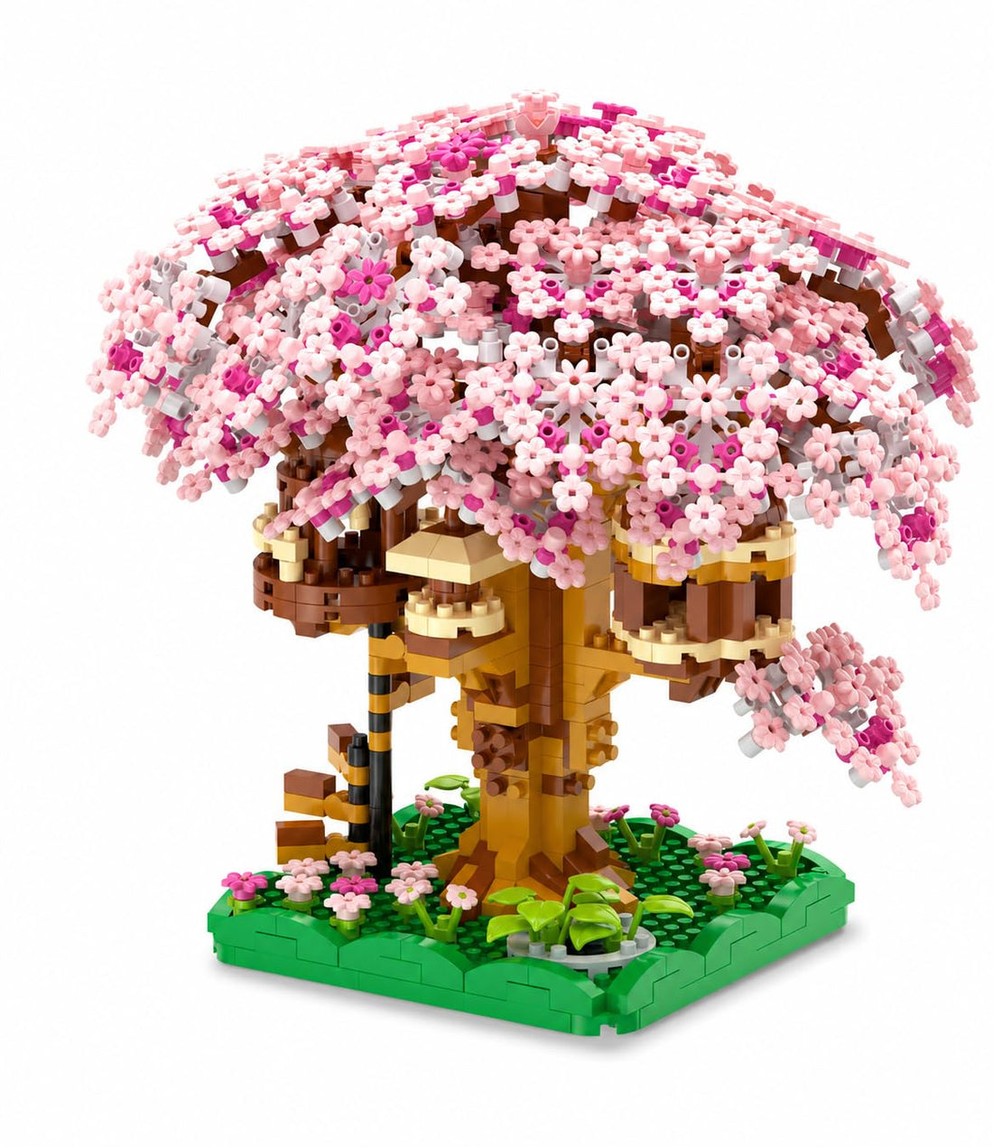 Dify Cherry Blossom Tree House Building Set with LED, 1113+ PCS Japanese Sakura Bonsai Mini Blocks, Kawaii Home Décor Gift Ages 14+, 5-Year Warranty