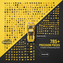 Dify 8-in-2 Robot Building Blocks Set (785+ PCS) | Transforming Mech Models Construction Kit | STEM Educational Toy for Ages 14+ | Creative Rebuild Play Set | 5 Year Structural Warranty