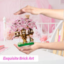 Dify Cherry Blossom Tree House Building Set with LED, 1113+ PCS Japanese Sakura Bonsai Mini Blocks, Kawaii Home Décor Gift Ages 14+, 5-Year Warranty