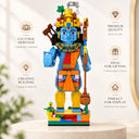 Dify Ram Ji Building Block Set, Indian Devotional Figure Model, Creative Construction Toy with Decorative Design, Cultural Building Activity for Home Display, Collection and Gifting