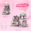 Dify Street View Gift Shop Mini Building Blocks Set, 938+ PCS Cute Panda Animal Store Architecture Model Kit, Creative MOC Construction Toy for Girls Boys Kids Adults, Gift Idea Ages 6+