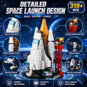 Dify 8-in-1 Spaceship Building Block Set, 319+ PCS Spacecraft Construction Kit, STEM Educational Toy for Kids, Creative Rebuild Play Set,