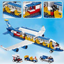 Dify Passenger Airplane Building Set, Airport Playset with Shuttle Bus, Luggage Truck, Boarding Stairs, and 7 Minifigures, STEM Toy for Kids Aged 6-12 || 5 Year Warranty || (463+ Pieces)