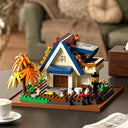 Dify 6 in 1 Forest House Building Micro Block Set, 2576 Pieces with LED Lights (Complex only for 14+), Creative Woodland House Models, Decorative Construction Toy for Display and Gifting