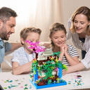 Dify Cherry Blossom Tree Building Set, 1435 PCS Japanese Sakura House with LED Lights, Micro Bonsai Japanese Architecture Model, Gift for Adults & Kids, 6 Months Structural Warranty