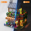 Dify Vintage Beach House Building Blocks Set with LED Lights, 730+ Pcs Seaside Lighthouse Model Kit, Birthday & Children's Day Gift for Boys and Girls, 5 Year Structural Warranty