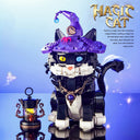 Dify Magic Cat Building Block Set, 1128 Pcs Animal Model with Light-Up Design, Changeable Eyes, DIY Construction Toy, Creative STEM Gift for Children, Teens and Adults
