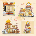 Dify Japanese Street View Taiyaki Shop Mini Building Blocks Set, 858+ PCS Cute Panda Food Shop Architecture Model Kit, Creative MOC Construction Toy for Girls Boys Kids Adults