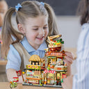 Dify Japanese Ramen Noodle Shop Building Blocks Set (870+ PCS) | Street View Mini Bricks Café Model Kit for Ages 14+ | Creative Architecture DIY Décor | 5 Year Structural Warranty