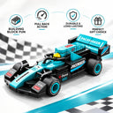 Dify F1 Racing Car Building Blocks Set, 73 PCS Cyan Formula Race Car Model Kit, STEM Building Toy for Kids, Teens & Adults | 5 Year Structural Warranty