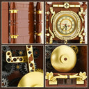 Dify Vintage Swing Clock Building Blocks Set – 751 PCS Real Working Mechanical Clock with Alarm, Moving Pendulum, Rotating Dial, Electroplated Gold Finish | 6 Months Structural Warranty