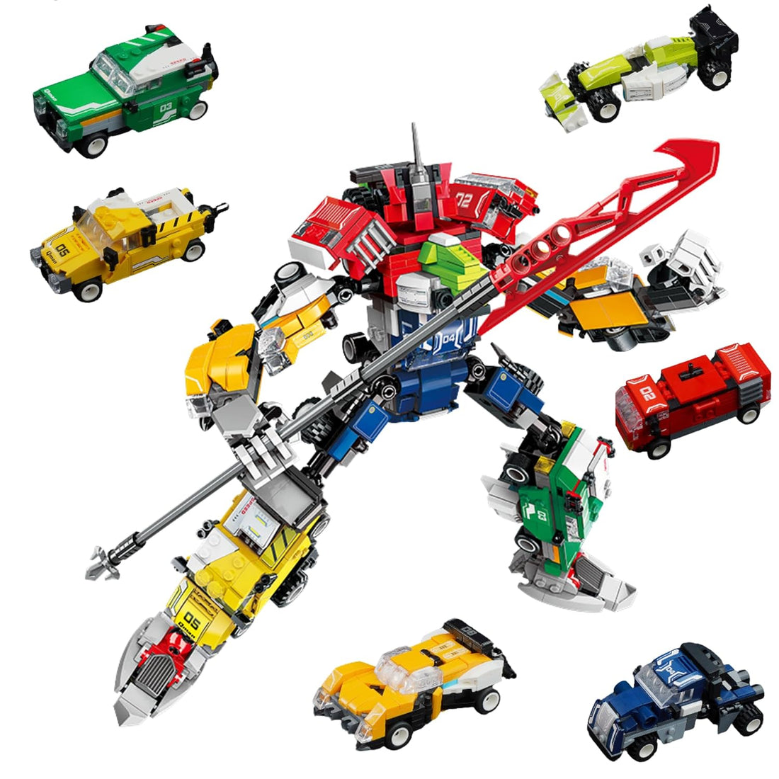 Dify 6-in-1 Robot Building Blocks Set (839+ PCS) | Transforming Mech Models Construction Kit | STEM Educational Toy for Kids & Teens | Creative Play Set | 5 Year Structural Warranty
