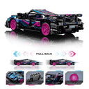 Dify Pull Back Car Building Blocks Set, 426 PCS Black, Blue & Pink Race Car Model Kit, Sports Car Building Toy for Kids, Teens & Adults | 5 Year Structural Warranty