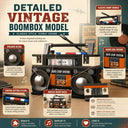 Dify Retro Radio Building Block Set, Vintage Boombox Model Kit, Creative Music-Themed Construction Toy for Kids & Collectors