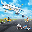 Dify Passenger Airplane Building Set, Airport Playset with Shuttle Bus, Luggage Truck, Boarding Stairs, and 7 Minifigures, STEM Toy for Kids Aged 6-12 || 2 Years Warranty || (463+ Pieces)