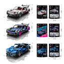 Dify Pull Back Car Building Blocks Set, 455 PCS White & Red Race Car Model Kit, Sports Car Building Toy for Kids, Teens & Adults | 5 Year Structural Warranty