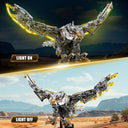 Dify Mechanical Eagle Building Block Set, 1168+ PCS 3D Poseable Bird Model with Articulated Wings, Talons & LED Lights, STEM Construction Kit, 5-Year Structural Warranty