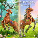 Dify Unicorn Deer Building Block Set, 1367+ PCS Wildlife Animal Model Kit, Creative Construction Toy, STEM Educational Gift for Kids, 5-Year Structural Warranty