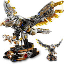 Dify Mechanical Eagle Building Block Set, 1168+ PCS 3D Poseable Bird Model with Articulated Wings, Talons & LED Lights, STEM Construction Kit, 5-Year Structural Warranty