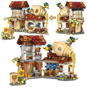 Dify Honey Workshop Building Blocks Set (1242+ PCS) | Street View Mini Bricks Farmhouse Architecture Model Kit for Ages 14+ | Creative DIY Display Décor | 5 Year Structural Warranty
