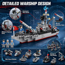 Dify 8-in-1 Destroyer Building Block Set, 455+ PCS Military Warship Construction Kit, Transforming Naval Vessel Models, STEM Educational Toy for Kids & Teens, 5-Year Structural Warranty