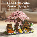 Dify Capybara Cherry Blossom Bonsai Tree House Building Set, 2280+ PCS Micro Mini Blocks, Cute Animal Sakura Cabin DIY Kit, Desk Décor Craft Toy for Ages 14+