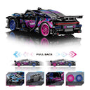 Dify Pull Back Car Building Blocks Set, 423 PCS Black, Blue & Pink Supercar Model Kit, Sports Car Building Toy for Kids, Teens & Adults | 5 Year Structural Warranty