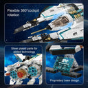 Dify Space Fighter Building Block Set, 739+ PCS Futuristic Spaceship Construction Kit, STEM Aerospace Toy Gift for Kids & Teens