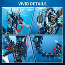 Dify Mechanical Seahorse Building Set, 1003 Pcs Sea Animal Model with Display Stand and Movable Design