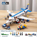 Dify Passenger Airplane Building Set, Airport Playset with Shuttle Bus, Luggage Truck, Boarding Stairs, and 7 Minifigures, STEM Toy for Kids Aged 6-12 || 2 Years Warranty || (463+ Pieces)