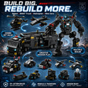 Dify SWAT Robot & Mini SWAT Car Combo Building Block Set, 838+ PCS Police Vehicle & Helicopter Construction Kit, STEM Toy Ages 10+,
