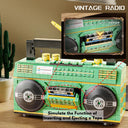 Dify Vintage Radio Building Block Toy Set, Creative Retro Radio MOC Model Brick Kit, Openable Cassette Compartment and Movable Antenna, 781 PCS