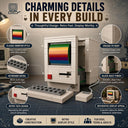 Dify Retro Computer Building Block Set, Vintage Desktop PC Model Kit, Creative Display Construction Toy for Kids, Teens & Adults