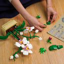 Dify Orchid Flower Building Blocks Bouquet Kit, 581+ Pcs Artificial Everlasting Flower Model for Home & Desk Décor, 6 Months Structural Warranty