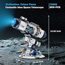 Dify Space Telescope Building Set with Lights, 995+ PCS Space Exploration Model Kit for Adults & Teens 14+, STEM Planet Telescope Display Toy, Creative Gift for Space Lovers
