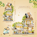 Dify Street View Coffee Shop Mini Building Blocks Set, 1077+ PCS Cute Animal Café Architecture Model Kit, Creative MOC Construction Toy for Girls Boys Kids Adults, Gift Idea Ages 6+