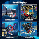 Dify || Mechanical Shark Building Set || 699 Pcs || Rotatable STEM Sea Animal Toy with Display Stand