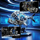 Dify Mechanical Piranha Building Block Kit, 1085+ PCS Hand-Crank Gear Driven Motion Model, Multi-Joint Mechanical Fish STEM Construction Set for Teens & Adults, 5-Year Structural Warranty