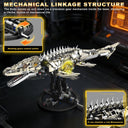 Dify Mechanical Mosasaurus Building Block Set, 1413+ PCS Ocean Dinosaur Model with LED Light, Movable Linkage Gears & Display Stand, STEM Gift for Adults, 5 Year Structural Warranty