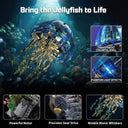 Dify Ocean Jellyfish Building Set, 1146+ PCS LED Light Display Model with Stand, Creative Marine Décor Construction Toy Gift for Kids, Teens & Adults, 5 Year Structural Warranty