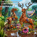 Dify Unicorn Deer Building Block Set, 1367+ PCS Wildlife Animal Model Kit, Creative Construction Toy, STEM Educational Gift for Kids, 5-Year Structural Warranty